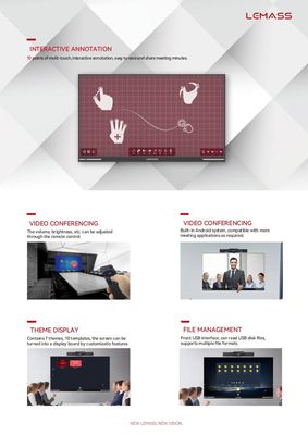 Tampilan Layar LED Komersial 220 Inci Untuk Pertemuan Digital Signage 3840Hz Refresh Rate