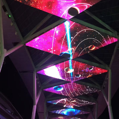 P7.8 Layar LED Plafon Ringan, Layar Transparan LED Transparansi Tinggi