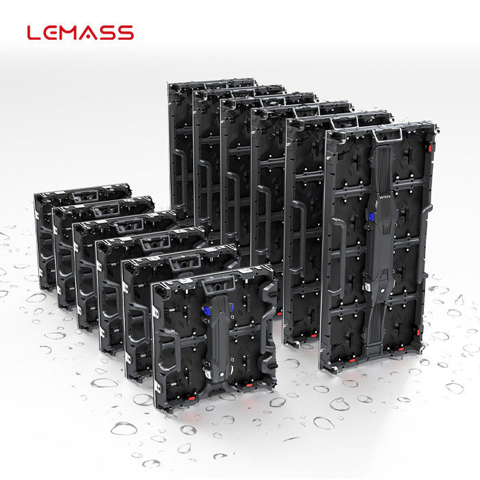 Luar Ruangan P4.8 Sewa Layar Kabinet LED 500 × 500mm Dengan Kecerahan 4500cd / Sqm